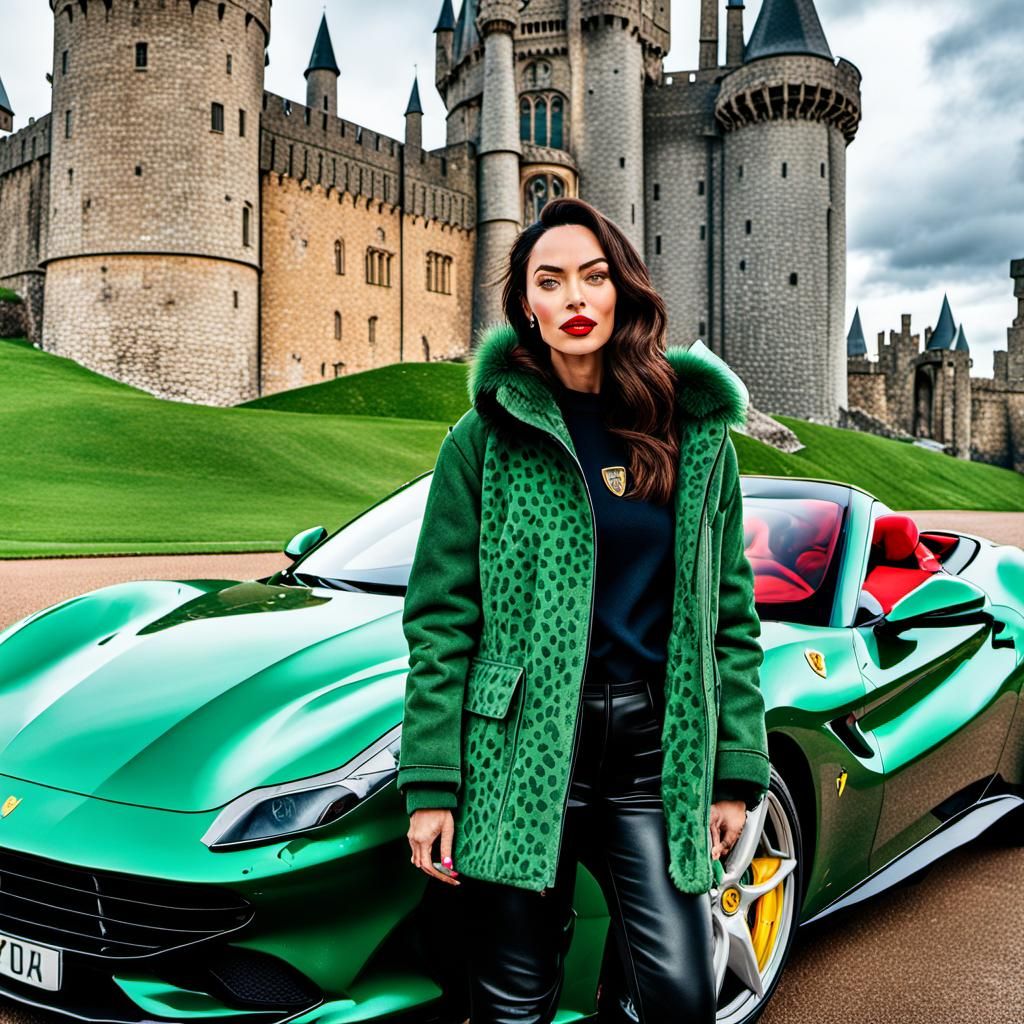 Megan Fox as Slytherin Student in Photo-Realistic Style