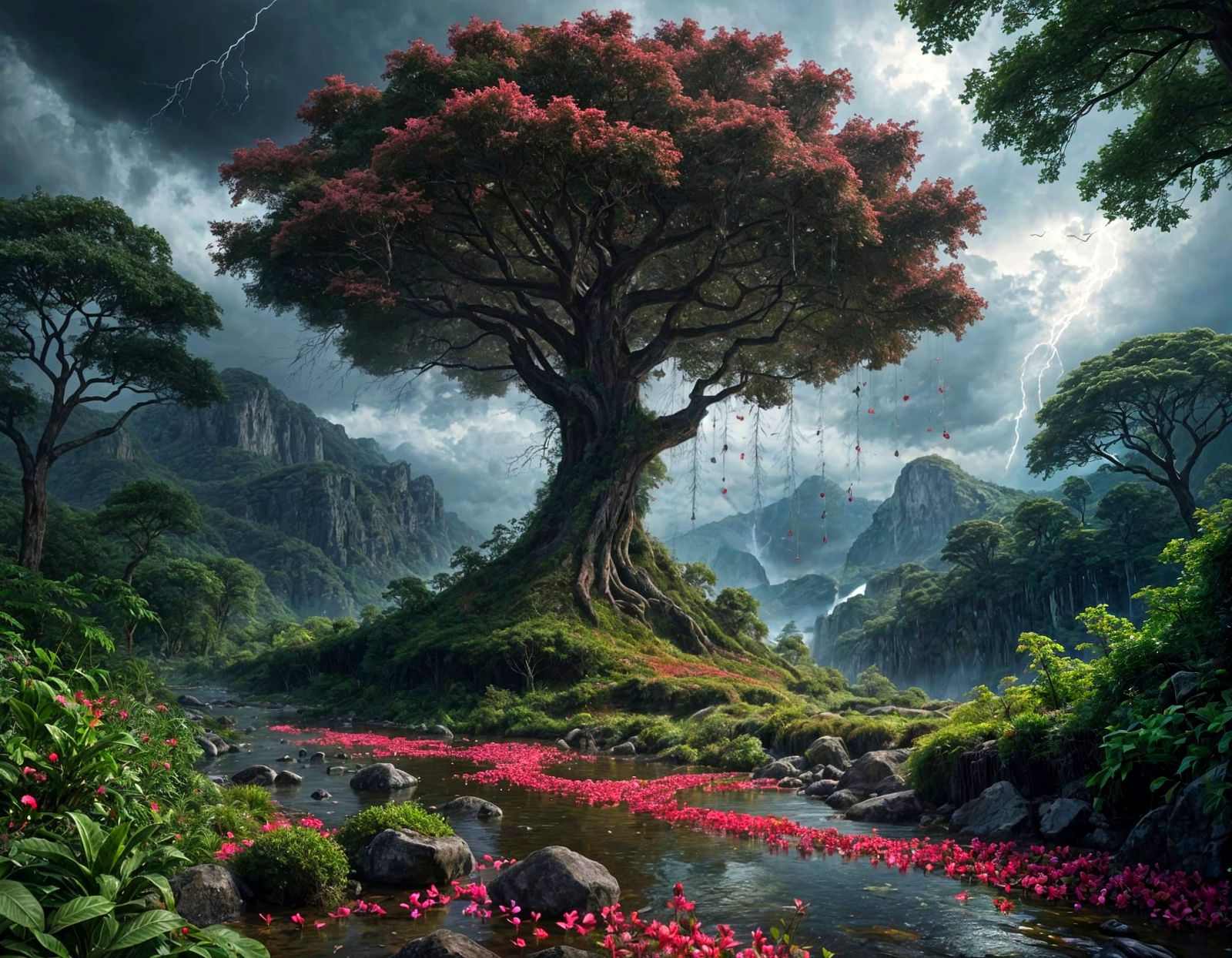 Epic Fantasy Landscape in Dark Fantasy Style