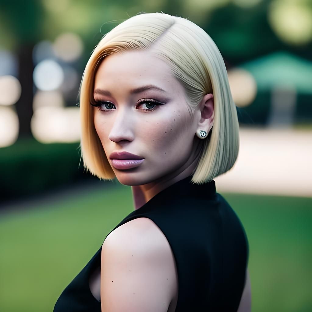 Iggy Azalea Portrait with Bob Haircut