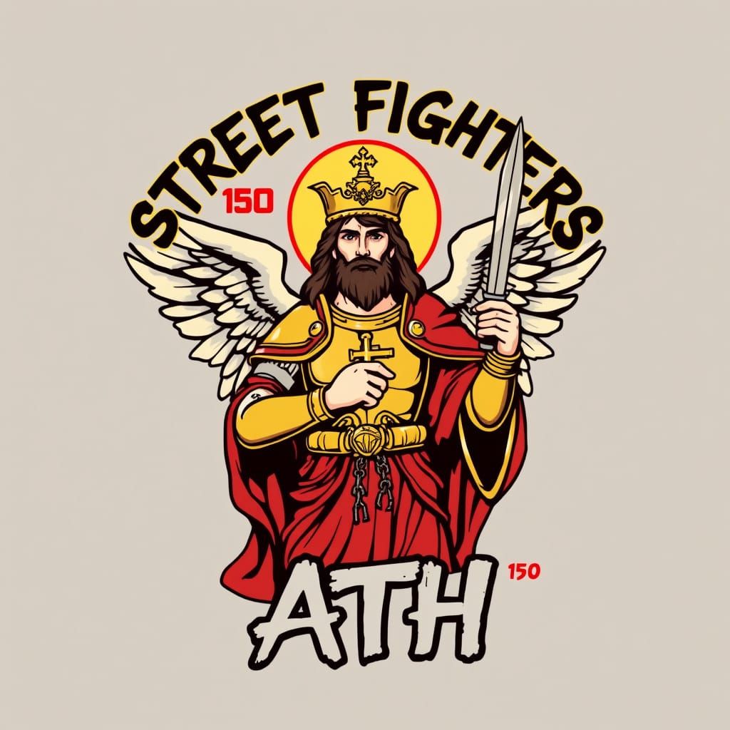 St Michael Orthodox Icon in Graffiti Art Style