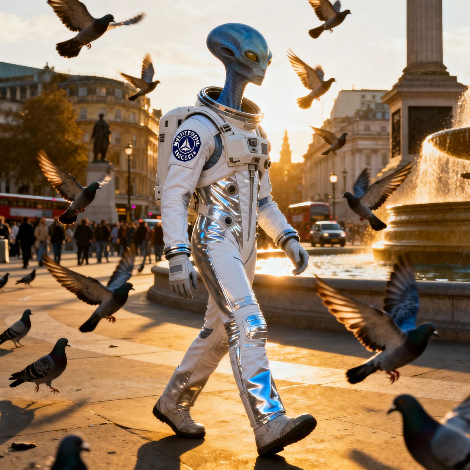 Alien Visitor in Trafalgar Square