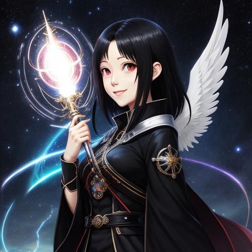 Chibi Angel Girl in Anime Style