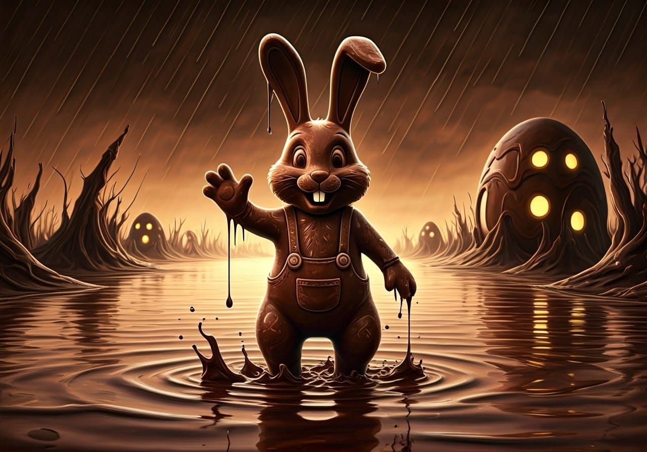 surreal chocolate easter bunny #03