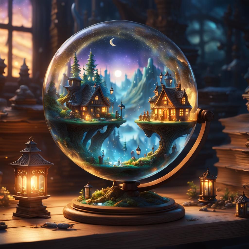 Miniature Fantasy World Revealed in Glass