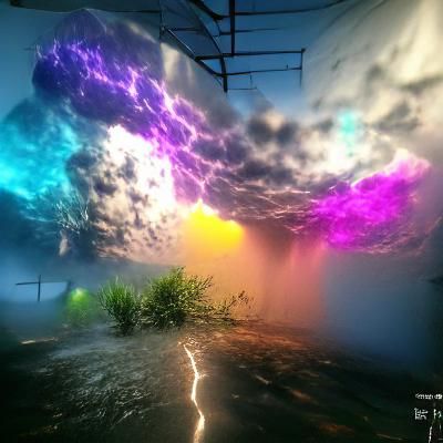 Dramatic Thunderstorm with Dark Storm Clouds