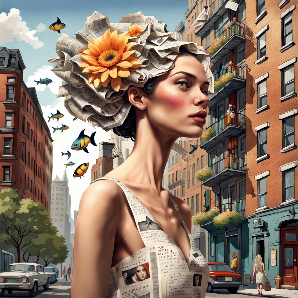 Apartment Building Hairstyle on Confident Woman