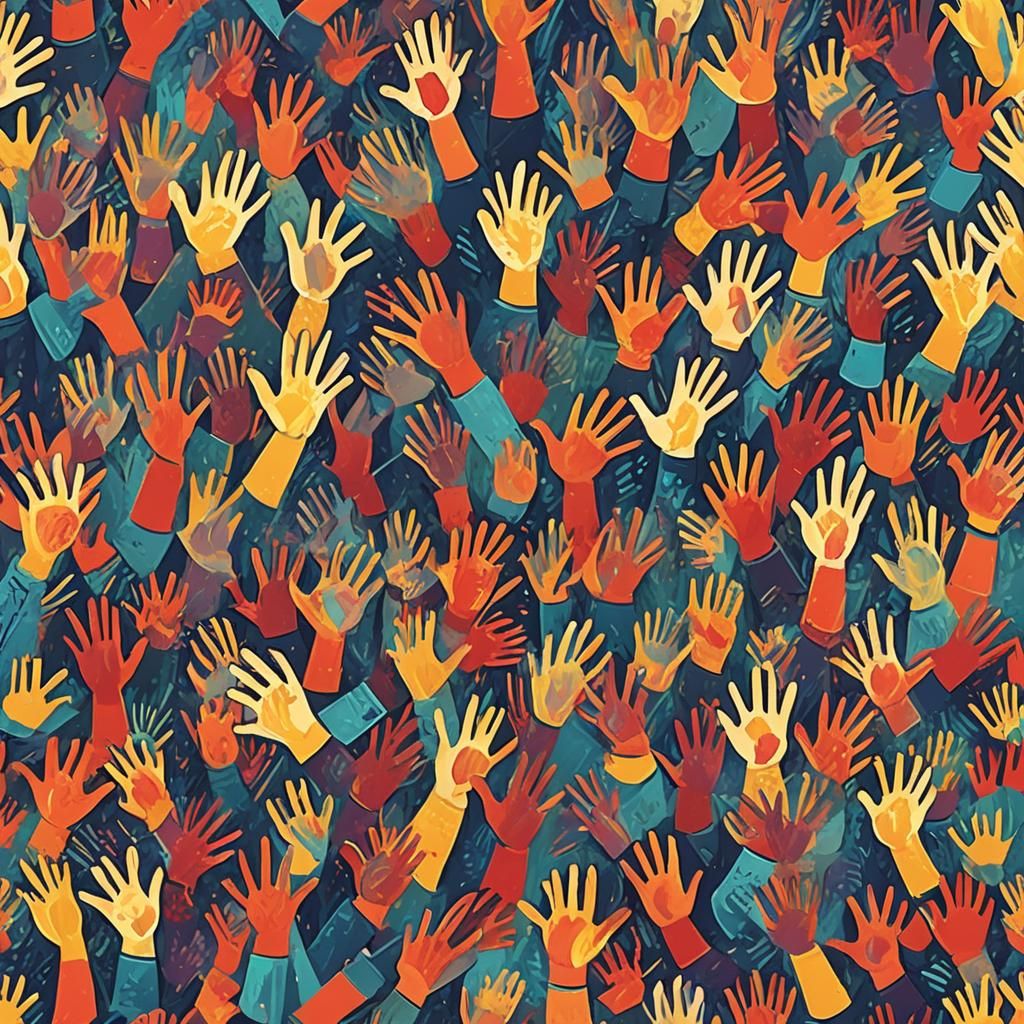 Abstract Art: Children Clapping Hands