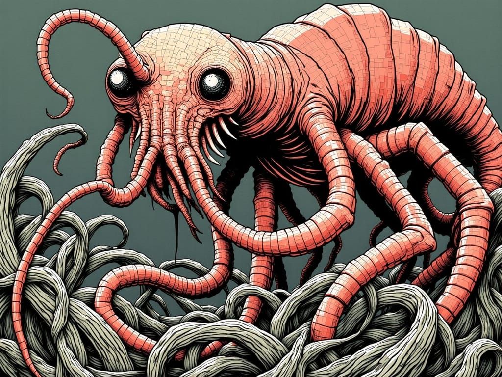 Bizarre Mutant Creature 1950s Movie Poster