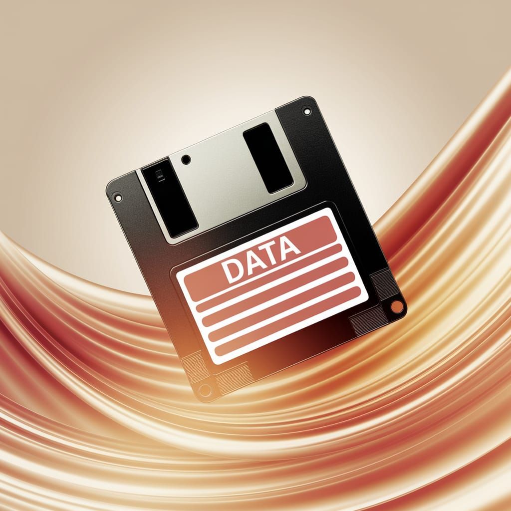 Vintage Floppy Disk in Soft Golden Light