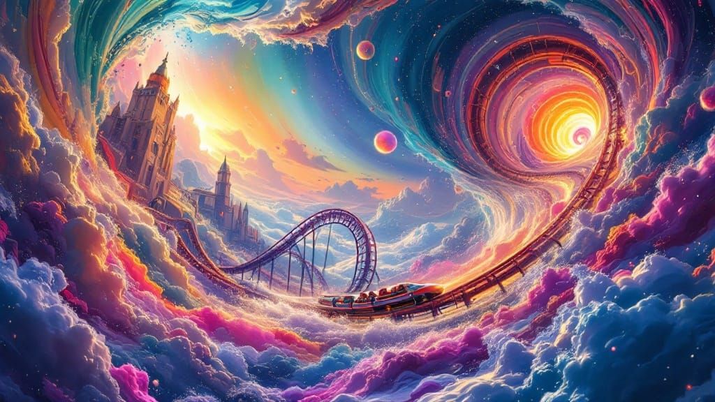 Vintage Rollercoaster Morphs into Futuristic Wonder