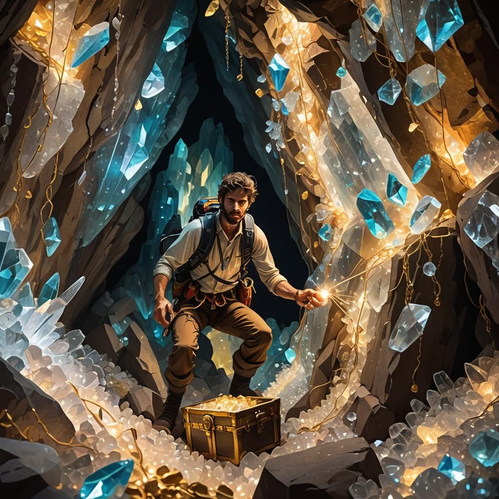 Crystal Cave Discovery on Mountain Cliffside