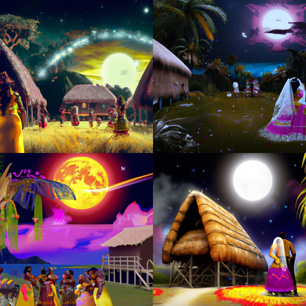 Papua New Guinea Wedding in Art Nouveau Style