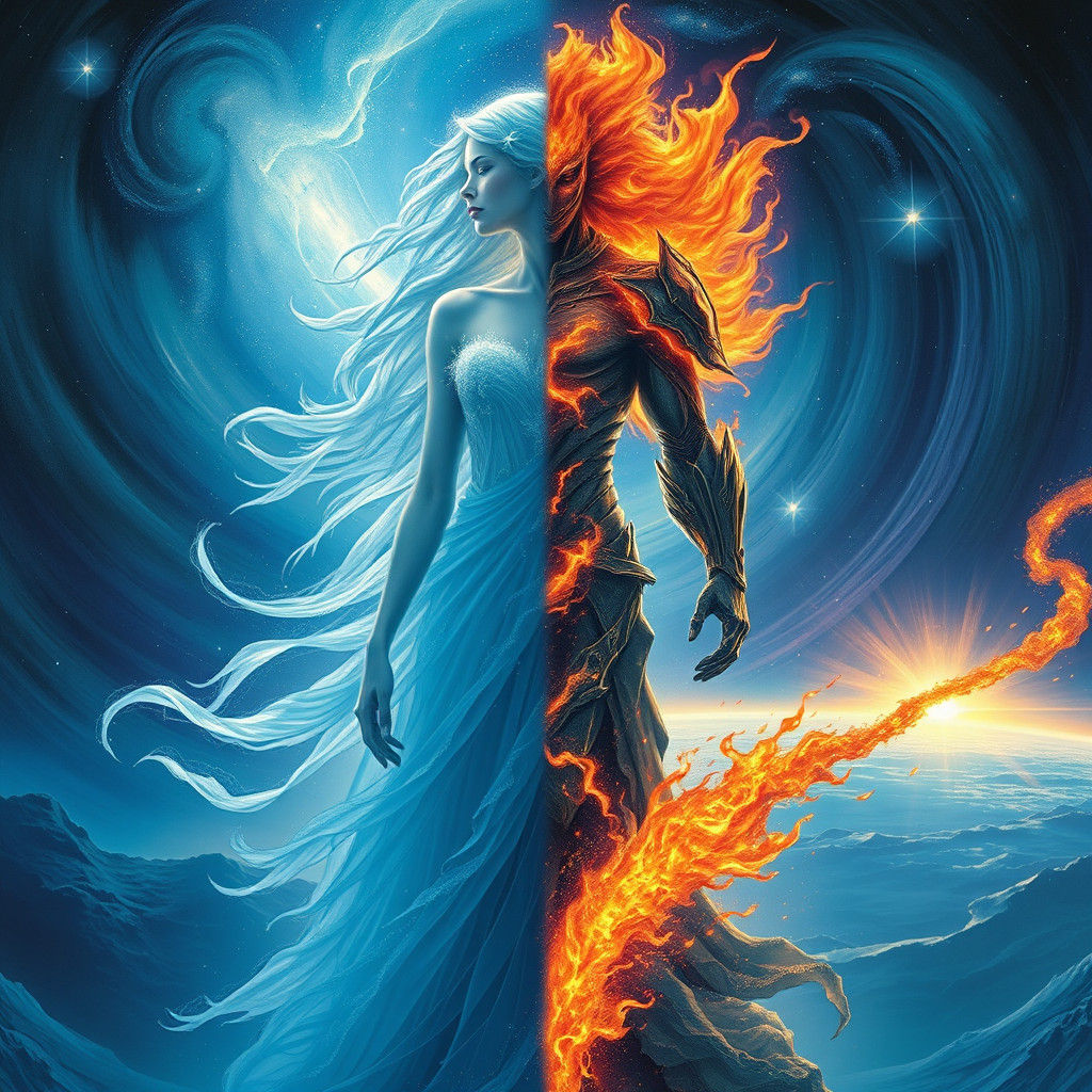 Dual-Gendered Being: Ice and Fire in the Cosmos
