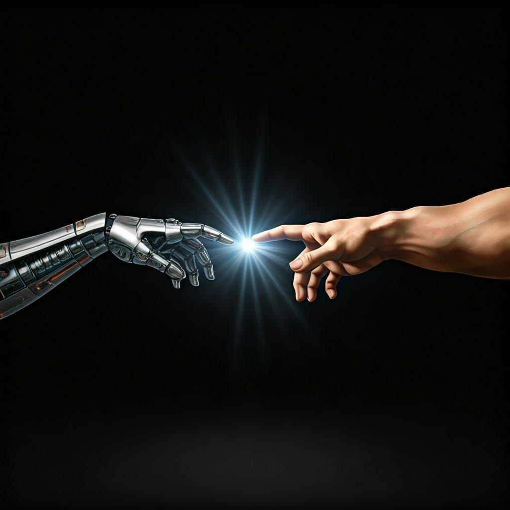 Cyborg Creation: 3D Rendering of Michelangelo's Classic