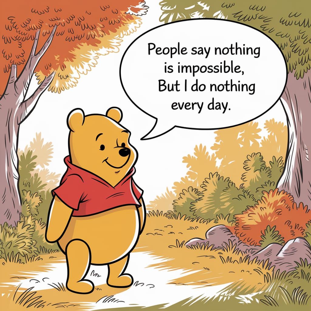 Winnie-the-Pooh Quote in Forest Glade