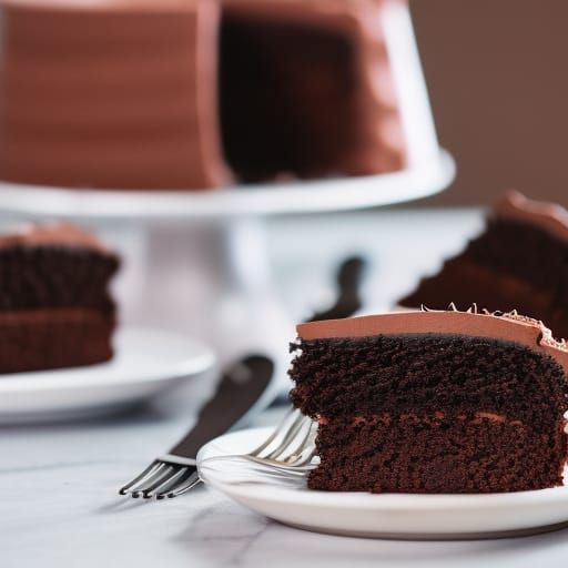 Delicious Chocolate Cake in Professional Photography Style