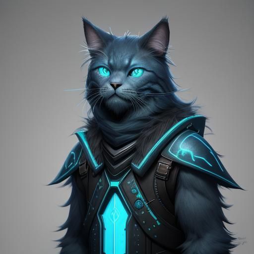 Epic Furry Cat Concept Art in Fantasy Style