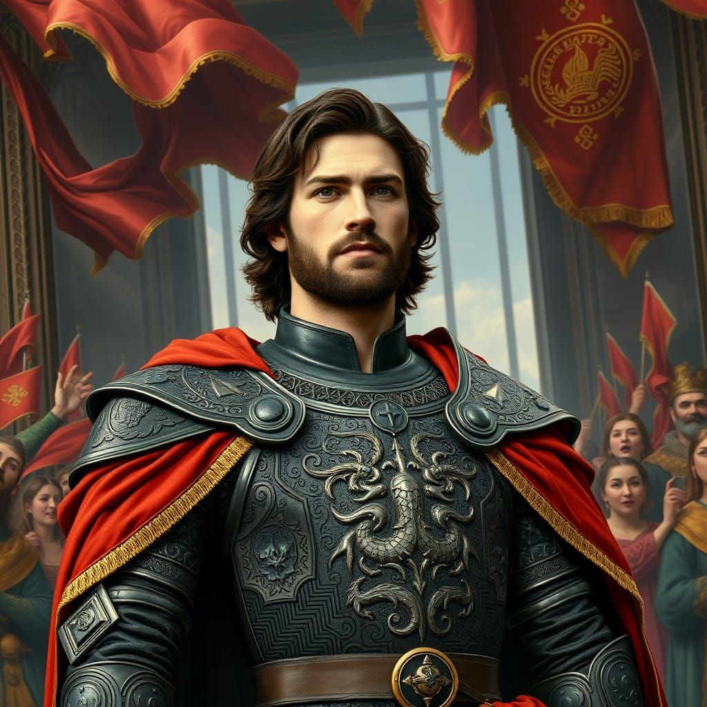 Charismatic Emperor Julius Septim I in Imperial Ceremony Att...