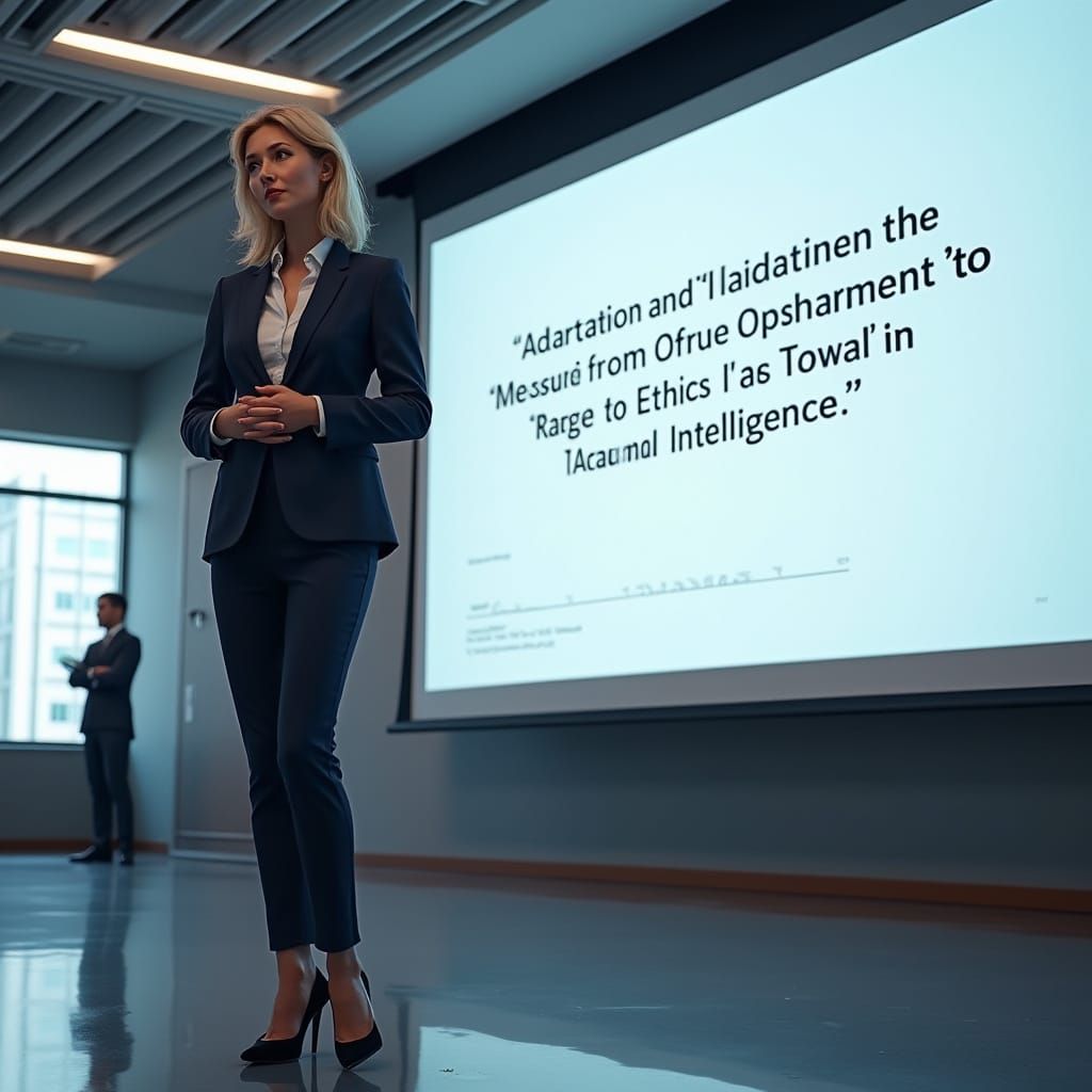 AI Ethics Presentation in Futuristic Style