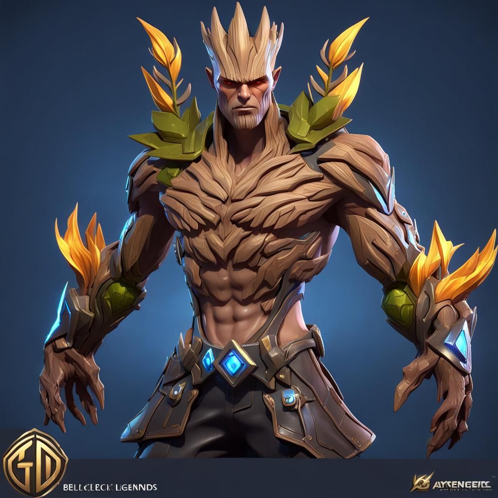 Belerick as Groot: 3D Cinematic Game Art