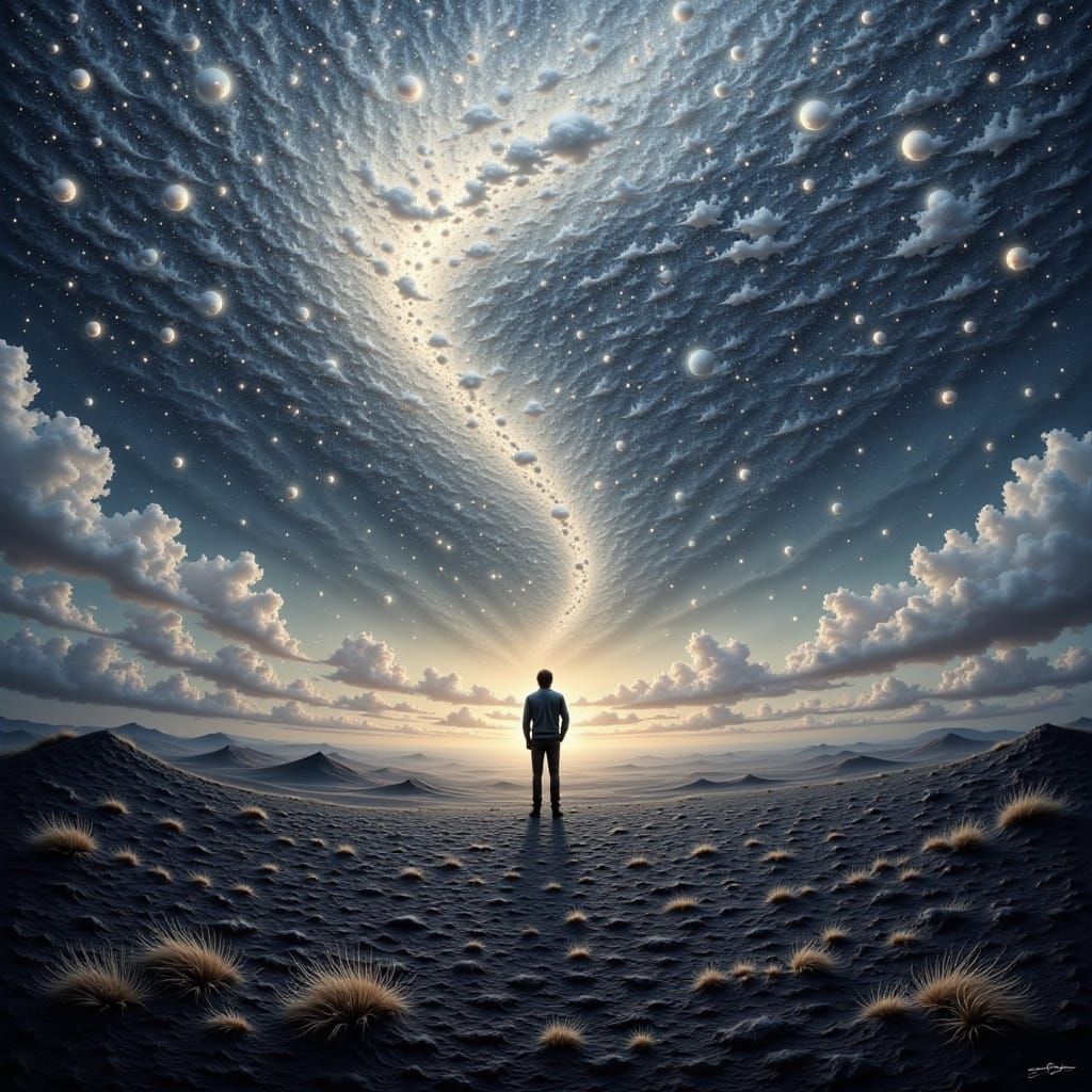 Photorealistic Surrealism of Nomads on Ebony Sands