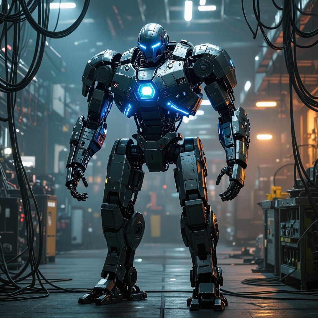 Cyberpunk War Machine Robot Gains Sentience