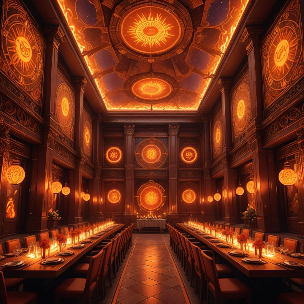 Ruby Flame Feast Hall Interior in Unreal Engine 5