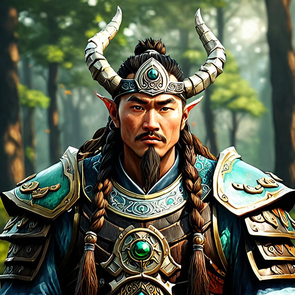 Armored Korean Druid Casting Magic