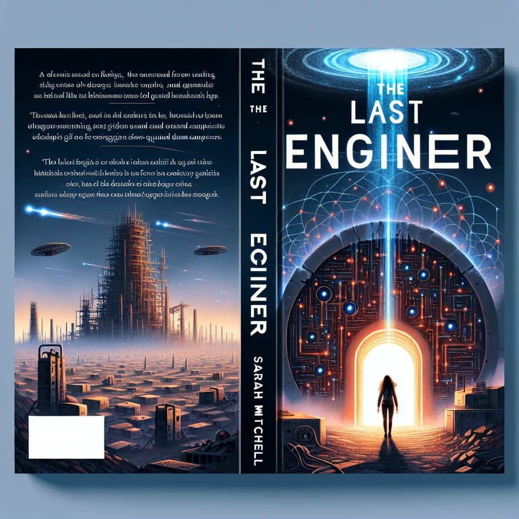 Dystopian Sci-Fi Book Cover: The Last Engineer