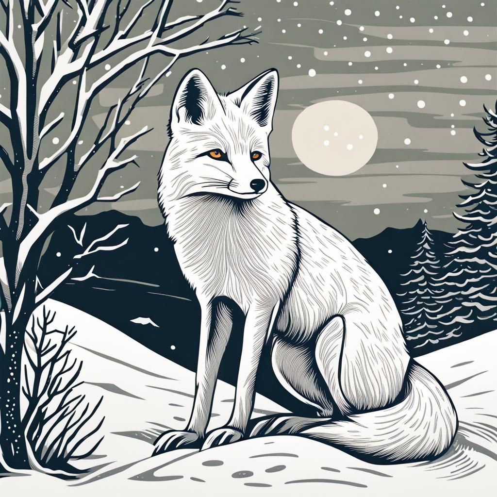 Lil White Fox Excited for Christmas