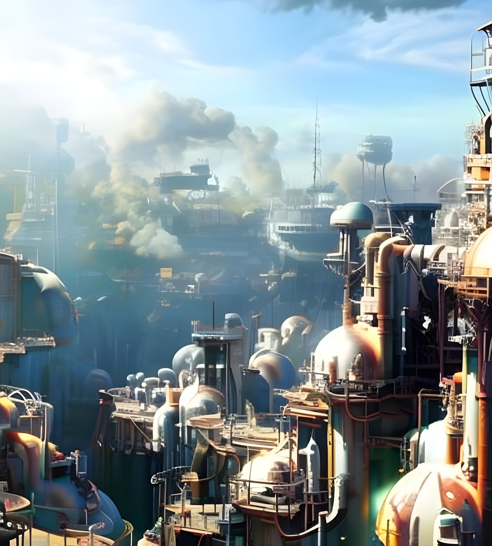 Deconstructed Human Brain in Industrial Style