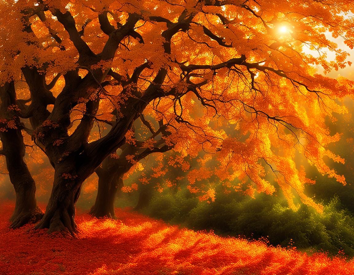 Entangled Autumn Harvest in Symbolist Style