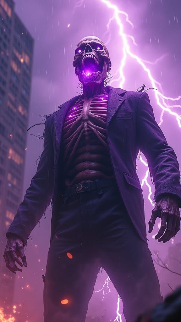 Hyper-Realistic Zombie Unleashes Fury in Electric Storm
