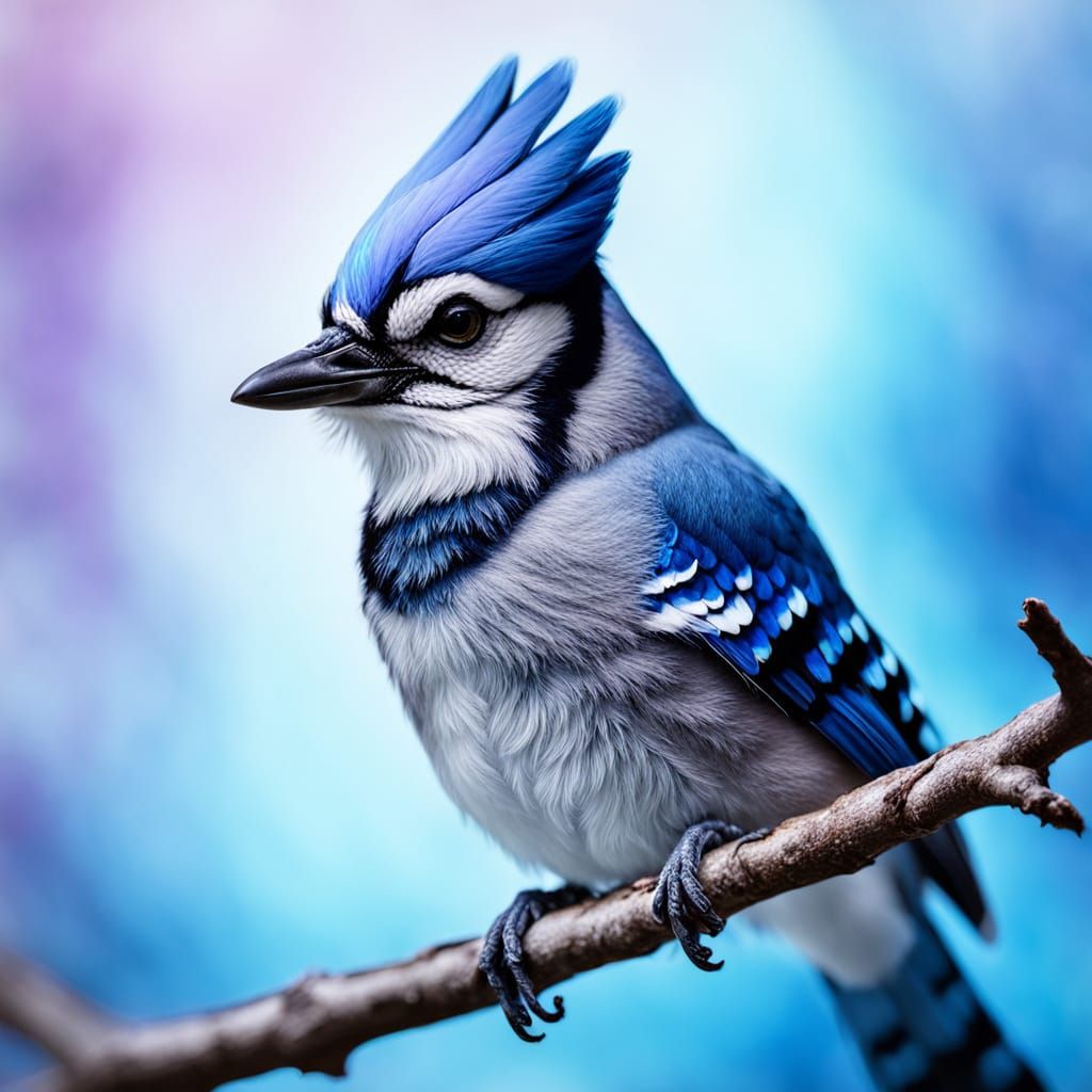 Gelatin Blue Jay: A Surreal Macro Photography Dream
