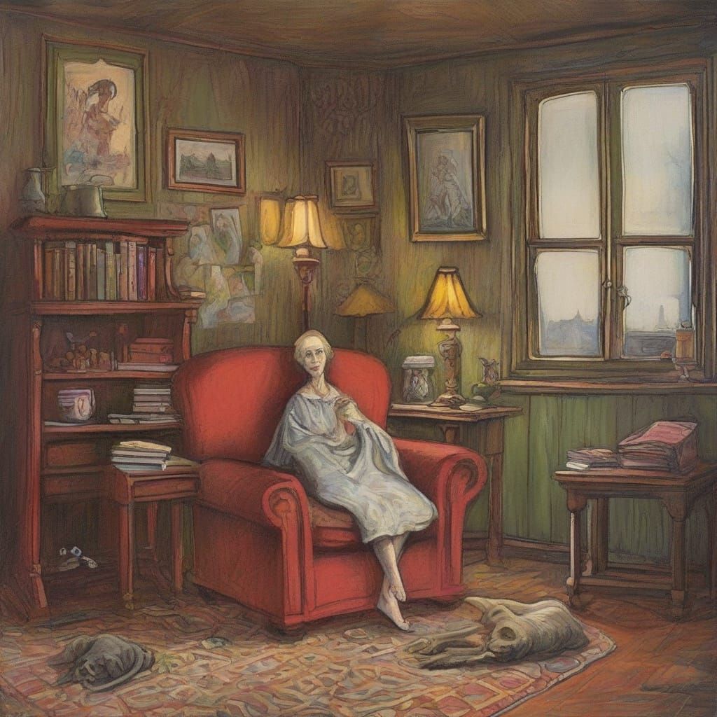 Vampire's Cozy Gothic Home in Folk Art Style