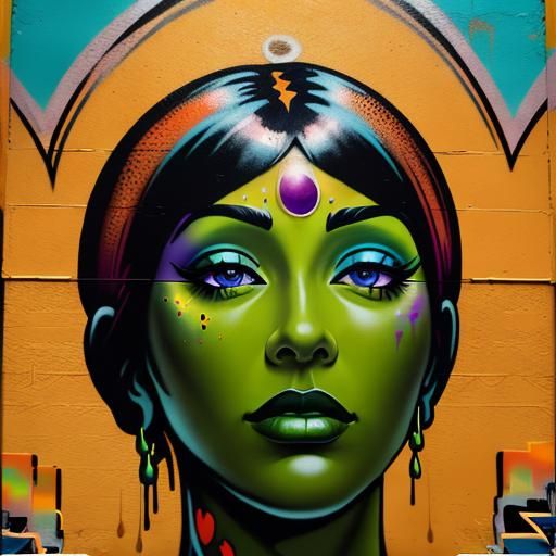 Dynamic Graffiti Art in Urban Street Style