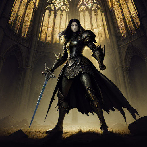 Battletorn Warrior in Flickering Cathedral Light