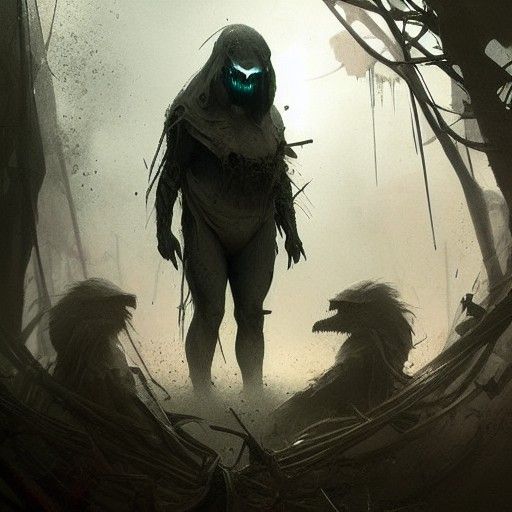 Dystopian Future: Civilization's End in Rutkowski Style