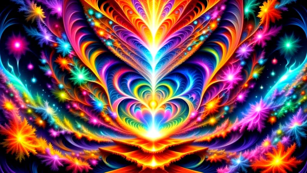 Sacred Fractal Universe in Radiant Colors