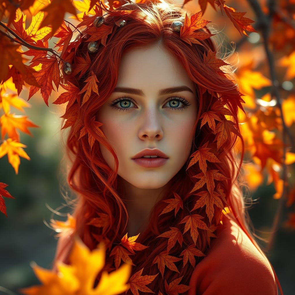 Autumn Goddess in Radiant Splendor
