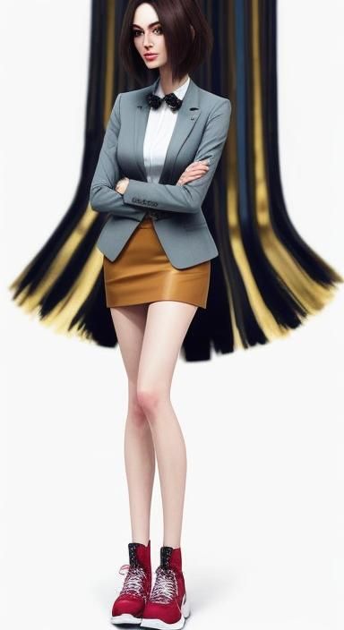 Girl with Matchstick Hair, Realistic Digital Art