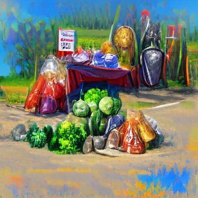 Vegetables for Sale: Acrylic Art in 8K