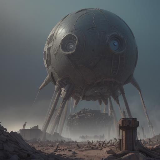 Distorted Research Site After Earthquake: Cinematic 3D Art