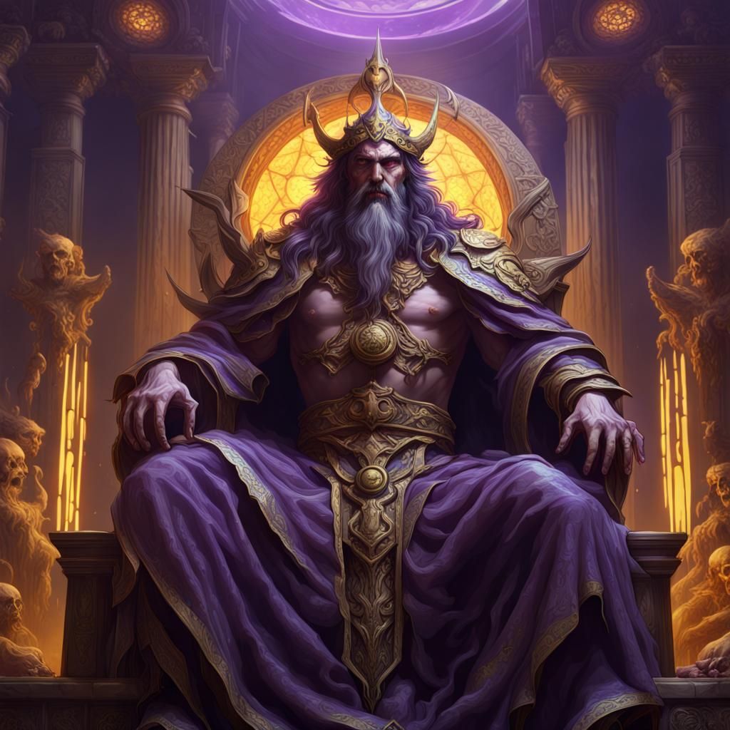 Fantasy God of Judgment in Dark Concept Art