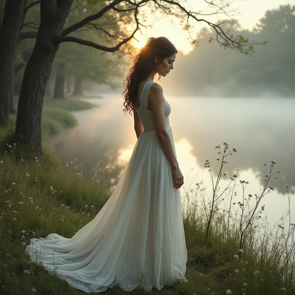 Ethereal Morning Reflections in Soft, Dreamy Hues