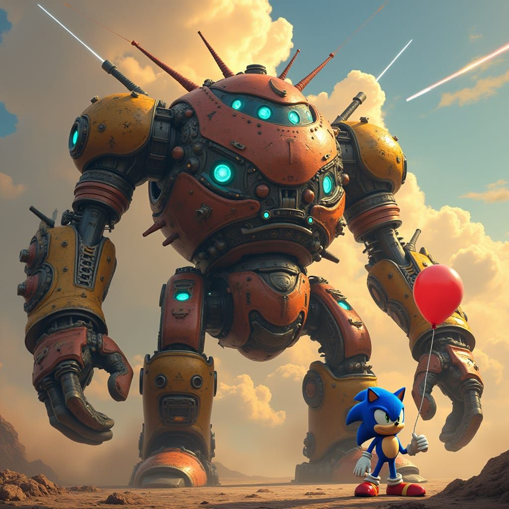 Eggman's Steampunk Robot Encounter with Sonic