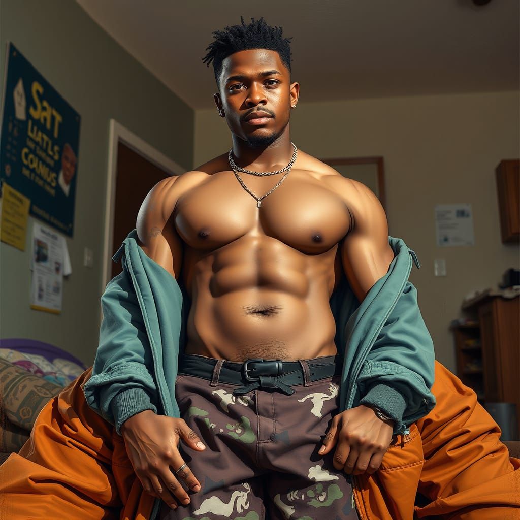 Confident Young Man in Casual Streetwear