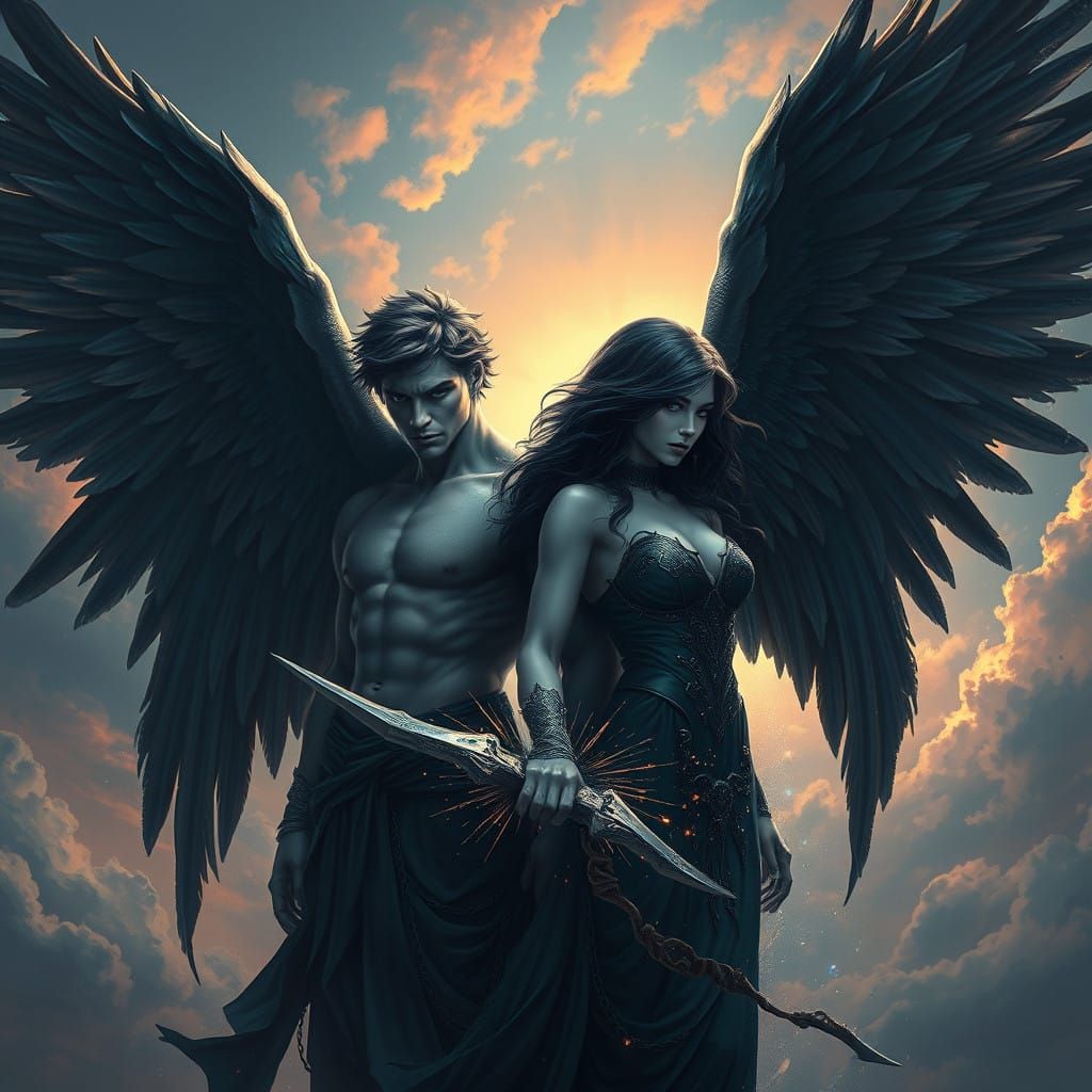 Dark Angel Duo Unleashes Shadow and Light in Ethereal Dance