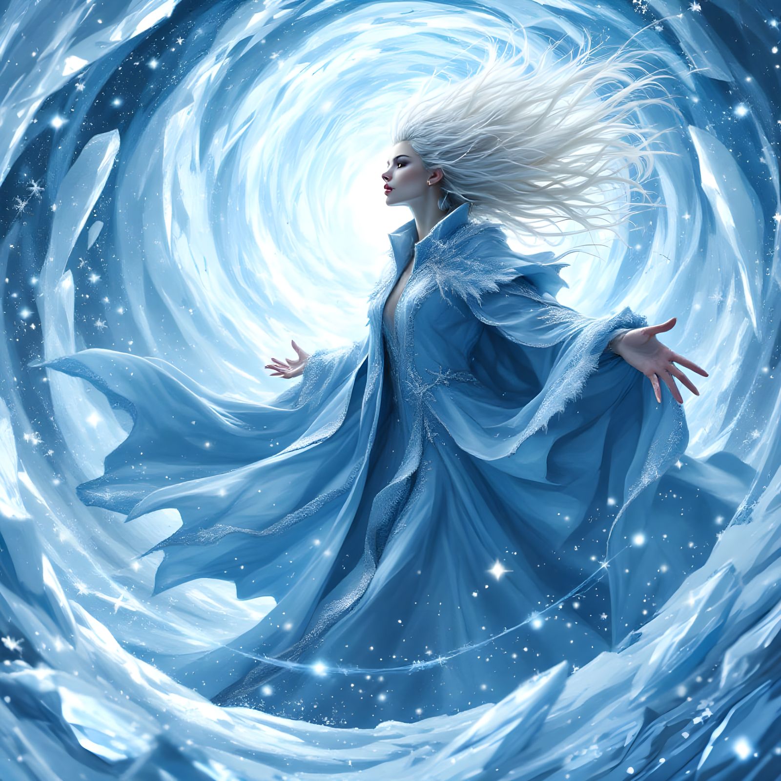 Woman with ice powers