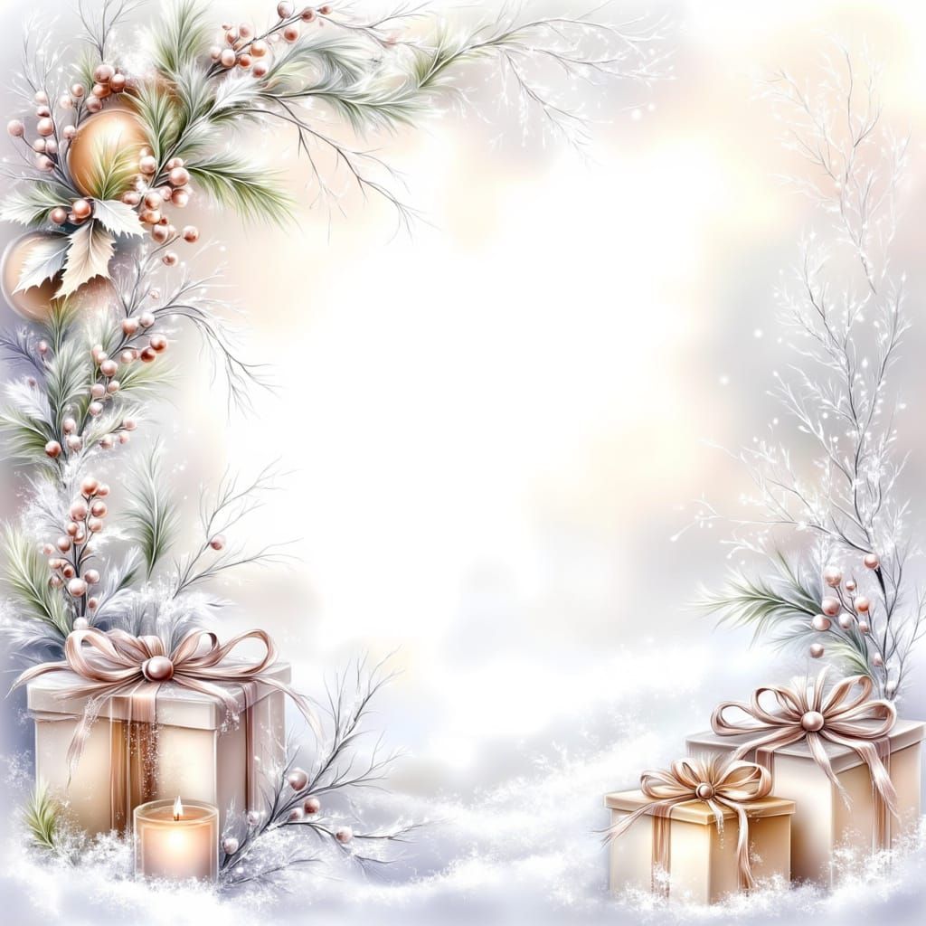 Festive Snowy Scrapbook Page with Christmas Elements